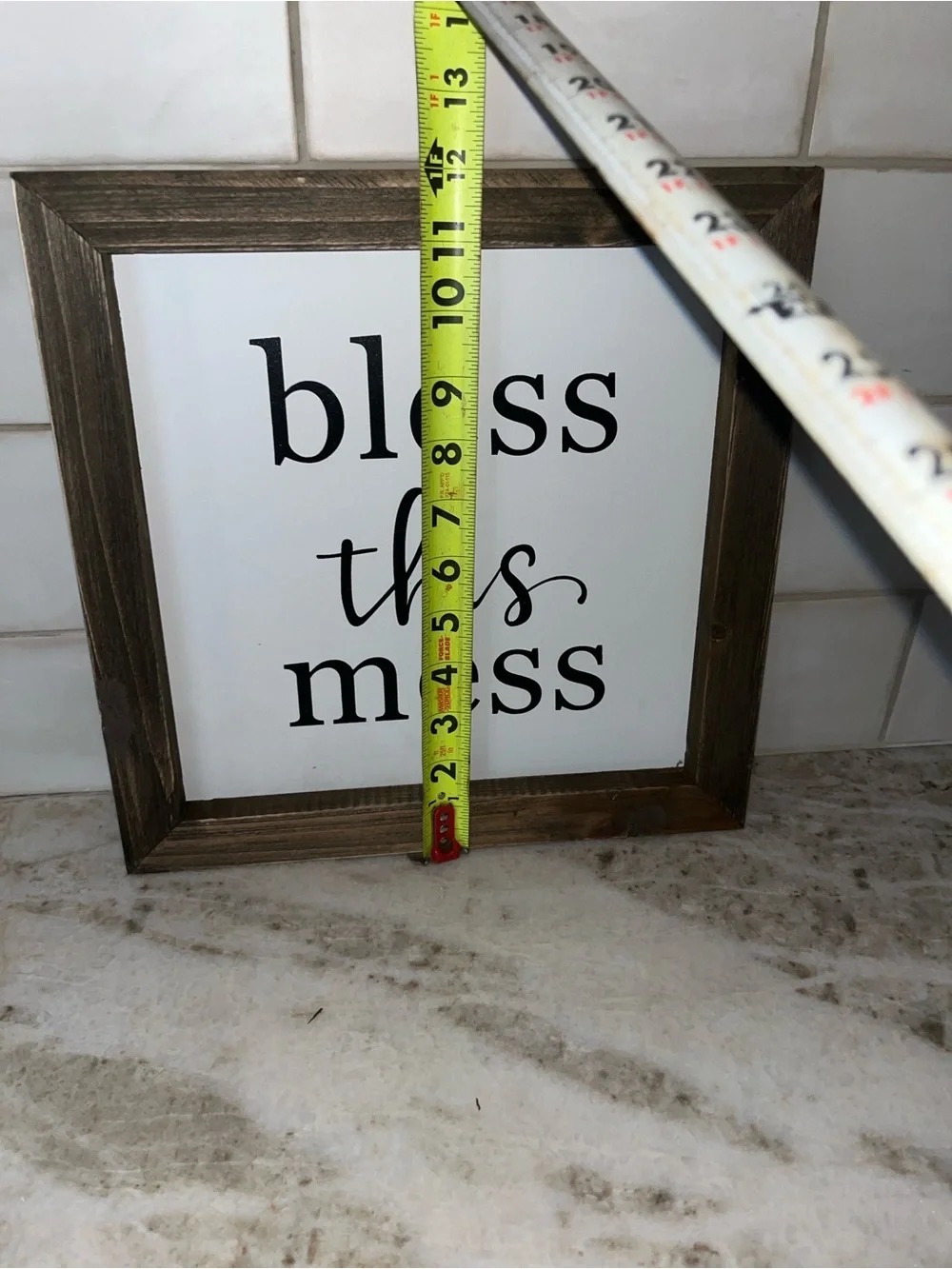 Wood Frame Inspirational Wall Art Set - White/Black